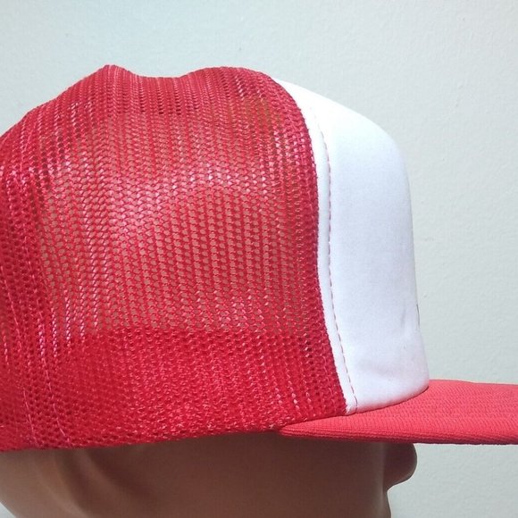 Cayman Islands Coat Of Arms Vintage Snapback Hat Cap Red Mesh Back NOS - Picture 4 of 8